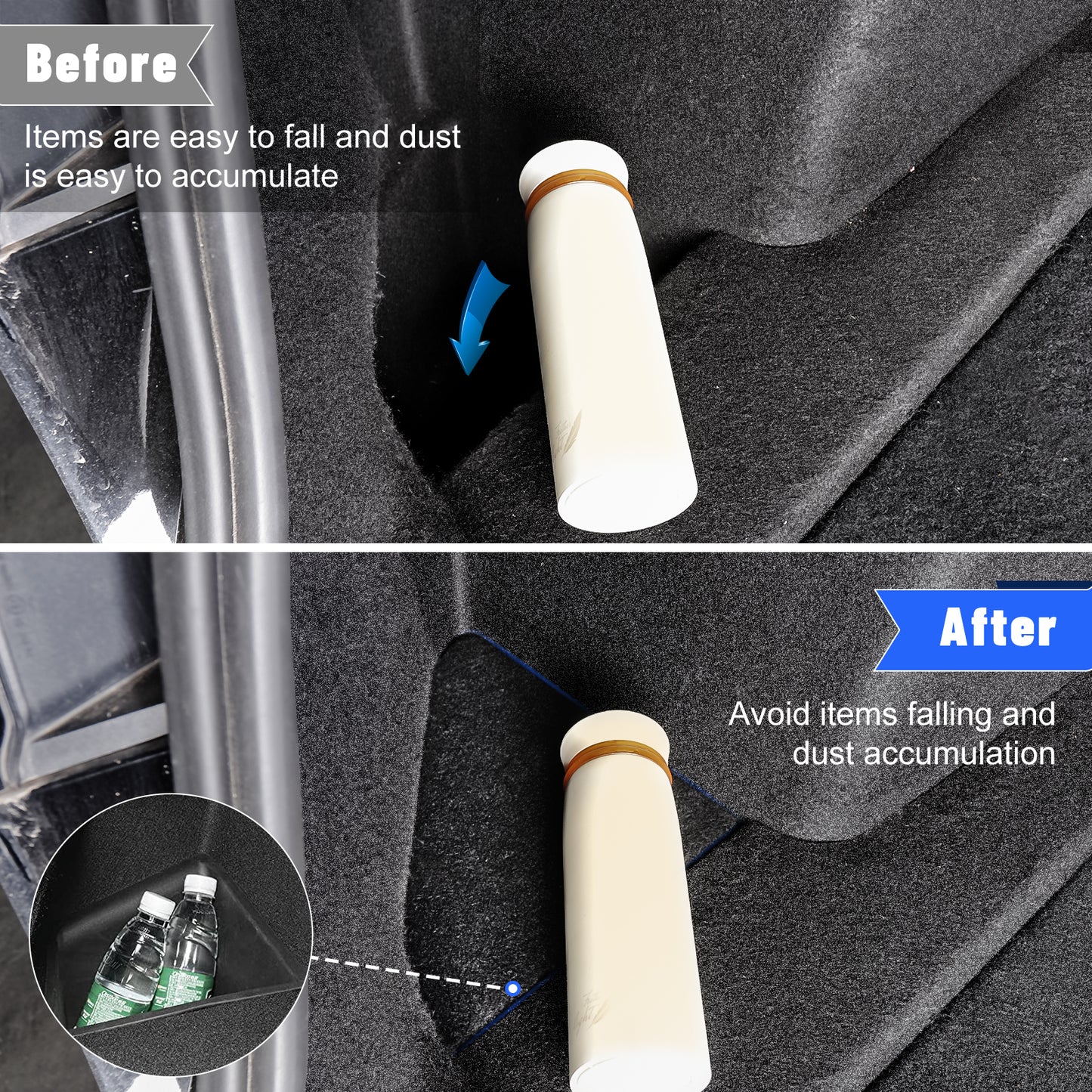 2PCS Rear Trunk Organizer for 2017-2023 Tesla Model 3 Accessories