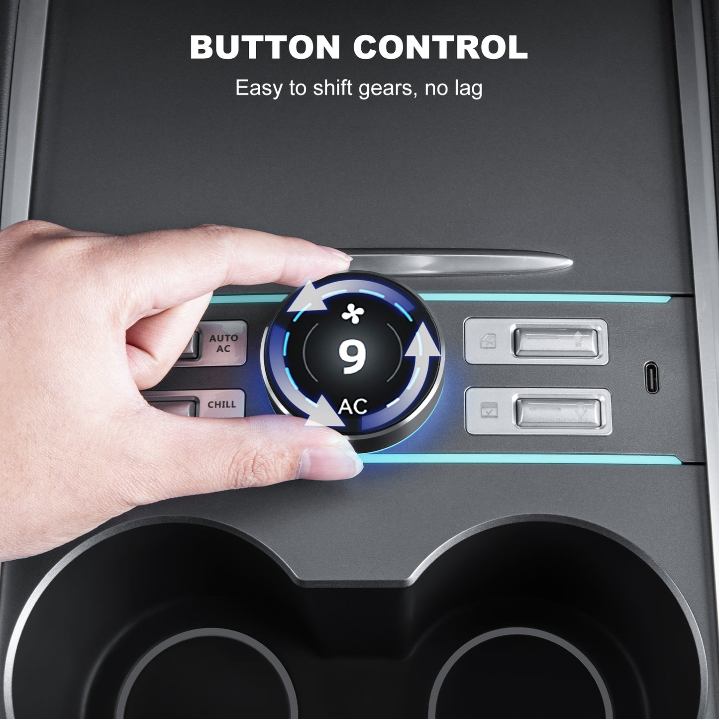 Multiport USB Hub Center Console Wrap for 2021-2024 Tesla Model 3 & Y Accessories