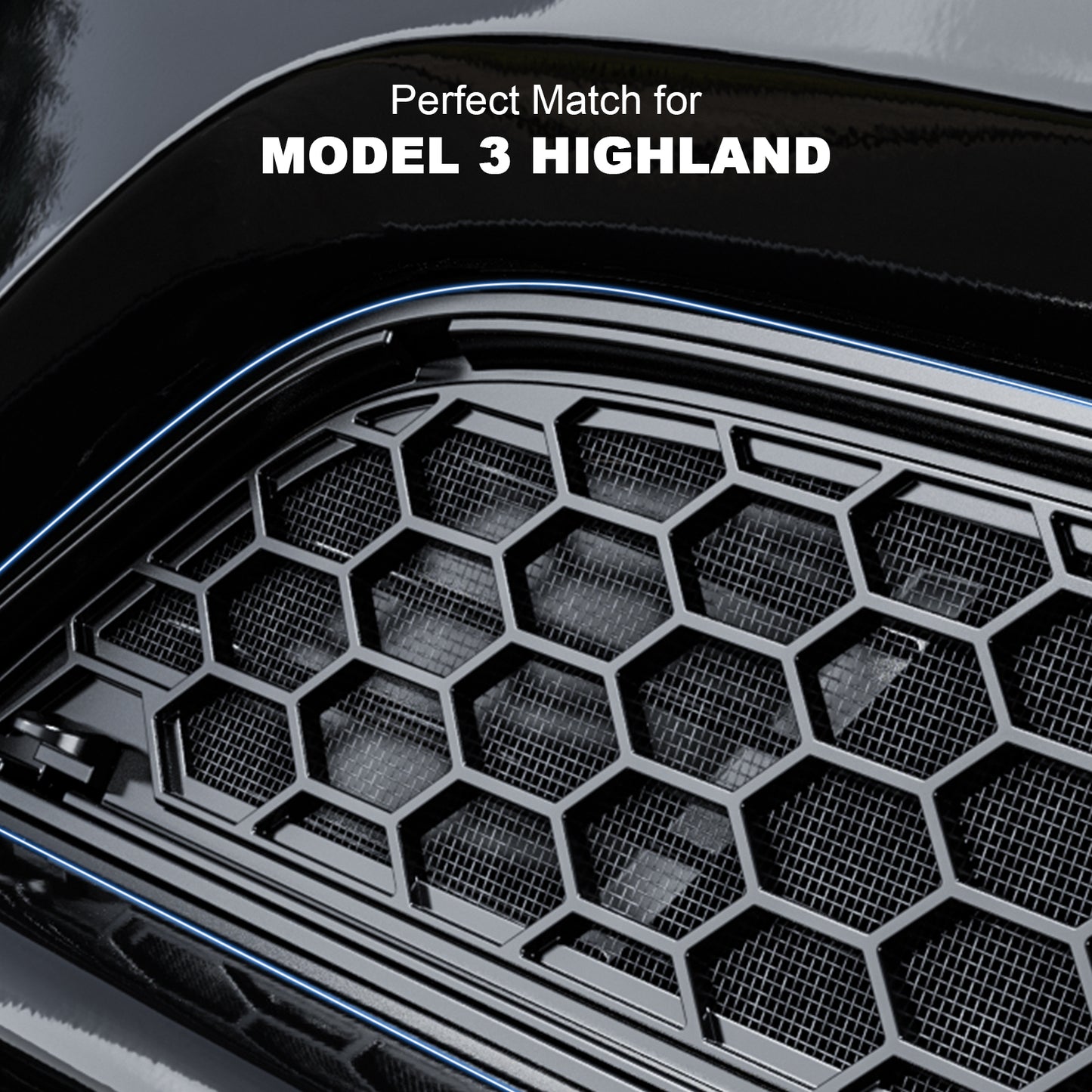 Grille Mesh Inserts for 2024-2025 Tesla Model 3 Highland Accessories
