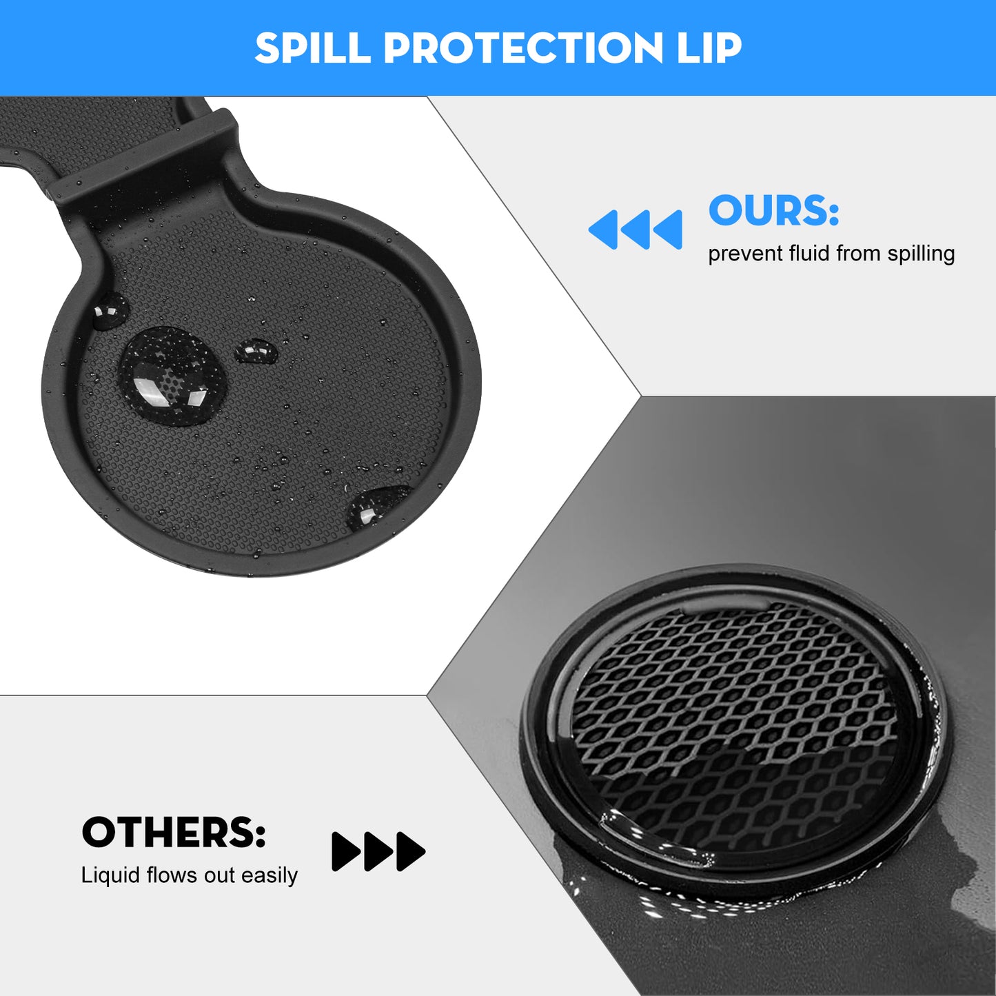 KUNIST for Tesla Model Y 2025-2026 Juniper Cup Holder Inserts Center Console Liner Coasters Mat Pad Compatible with 2017-2025 Model 3 & 2020-2025 Model Y Accessories