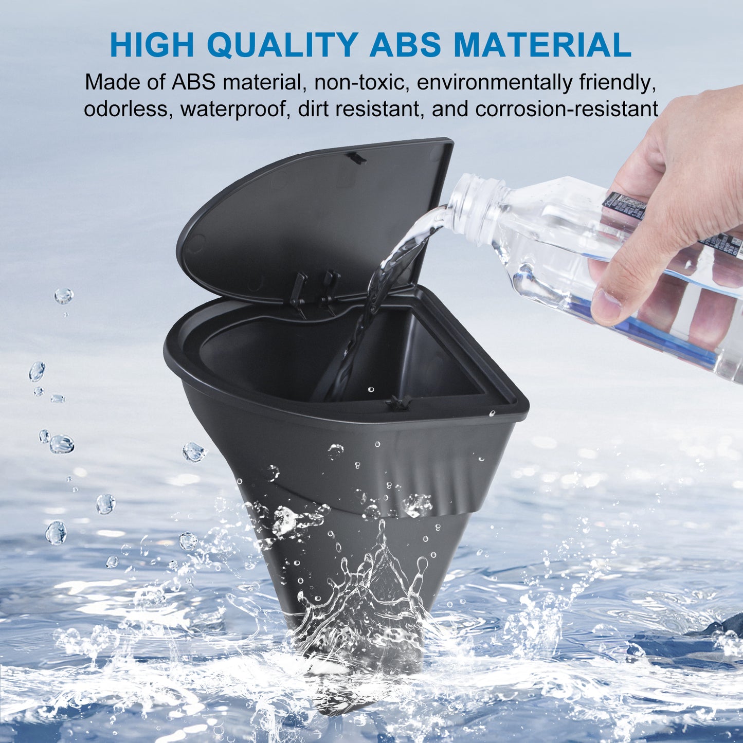 2PCS Trash Can with Lid for 2025-2020 Tesla Model Y Front Door Accessories