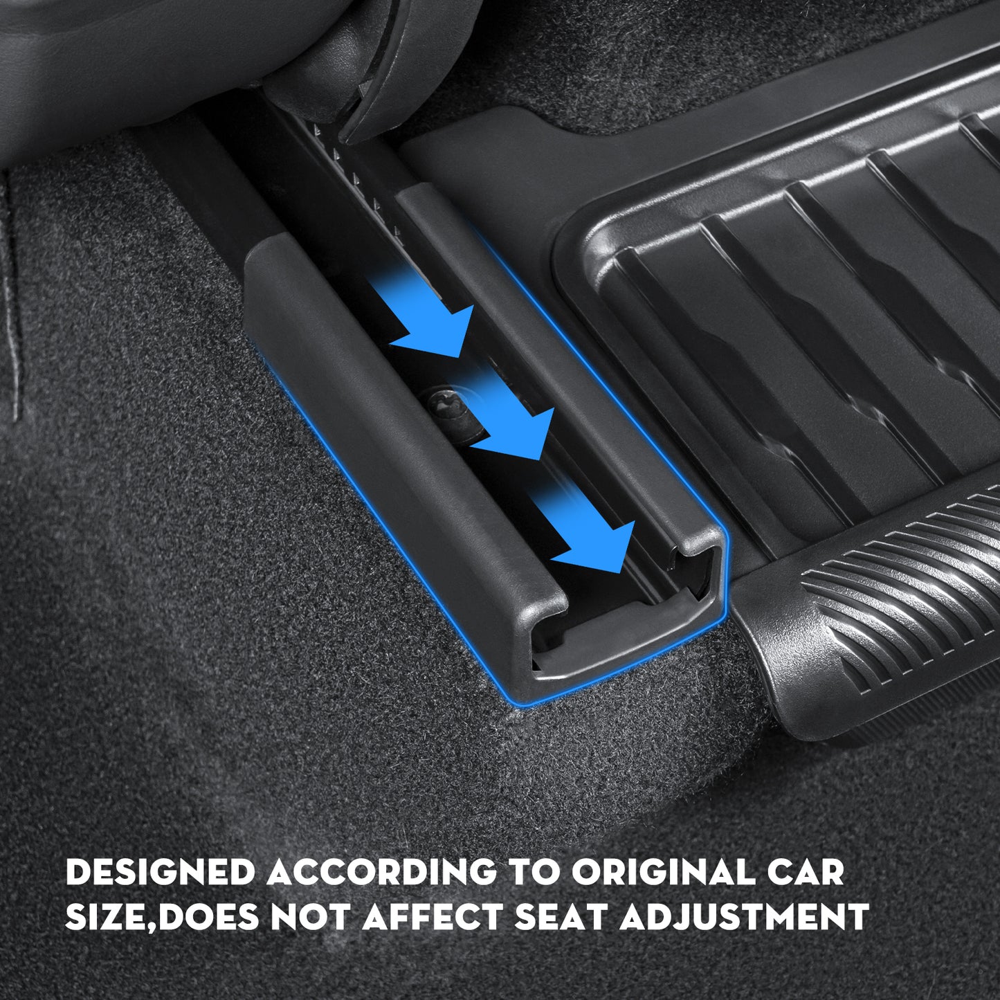 Backseat Trash Can Organizer TPE Storage Box with Anti-Slip Lid Cover Underseat Storage Tray for 2025-2026 Tesla Model Y Juniper Accessories