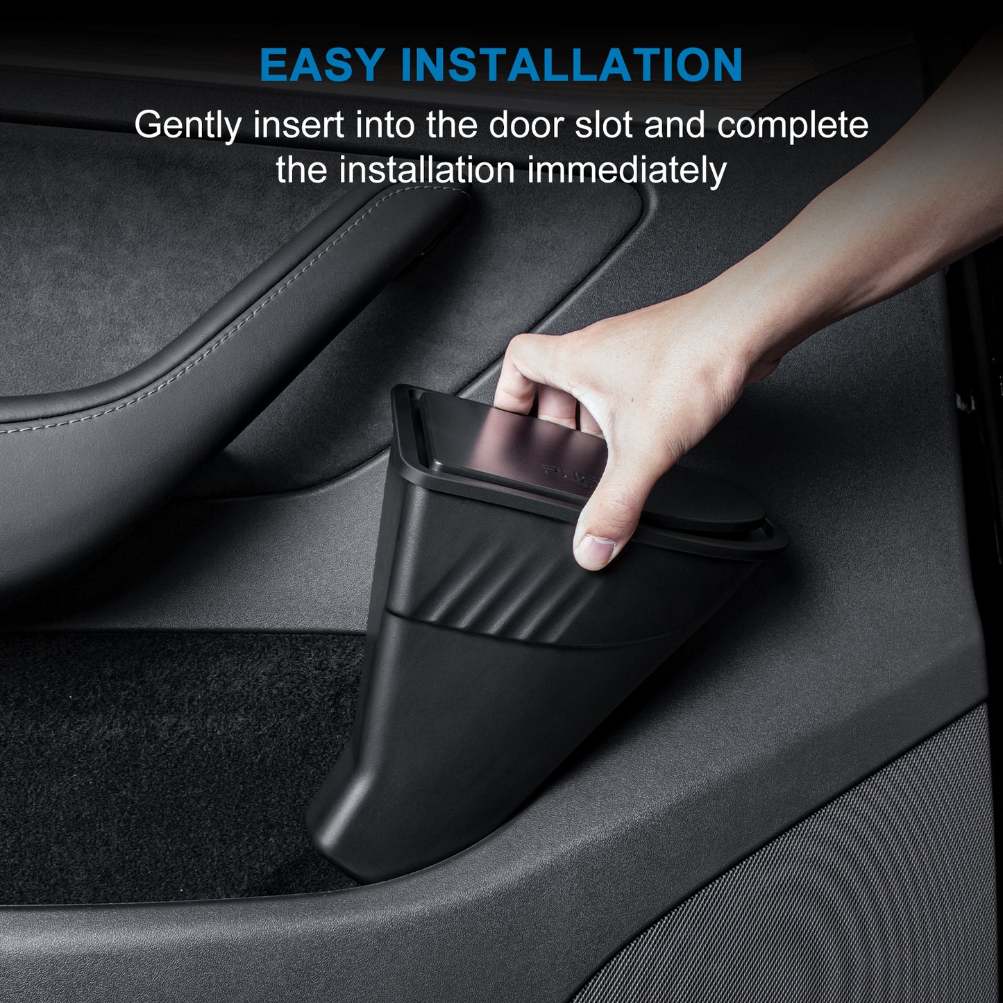 2PCS Trash Can with Lid for 2025-2020 Tesla Model Y Front Door Accessories