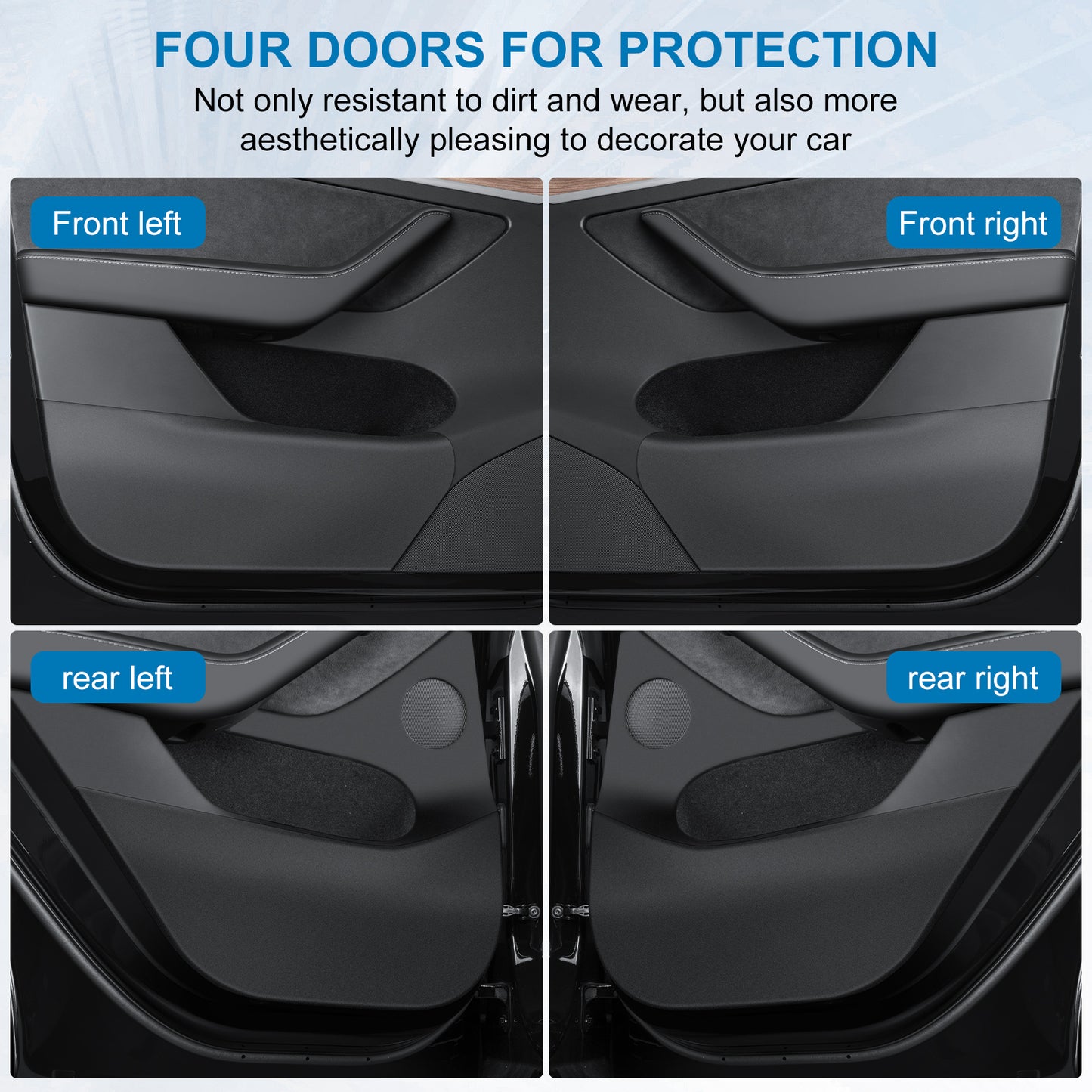 Car Door Anti-Kick Mat for 2021-2025 Model Y Accessories