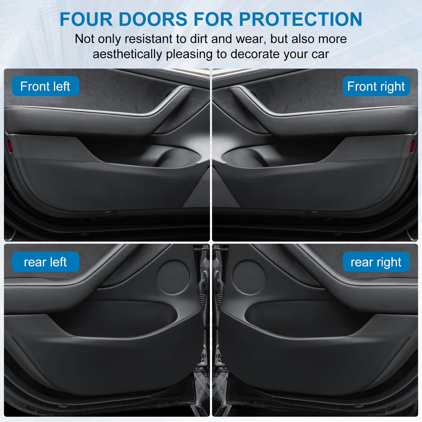 Car Door Anti-Kick Mat for 2021-2025 Model Y Accessories