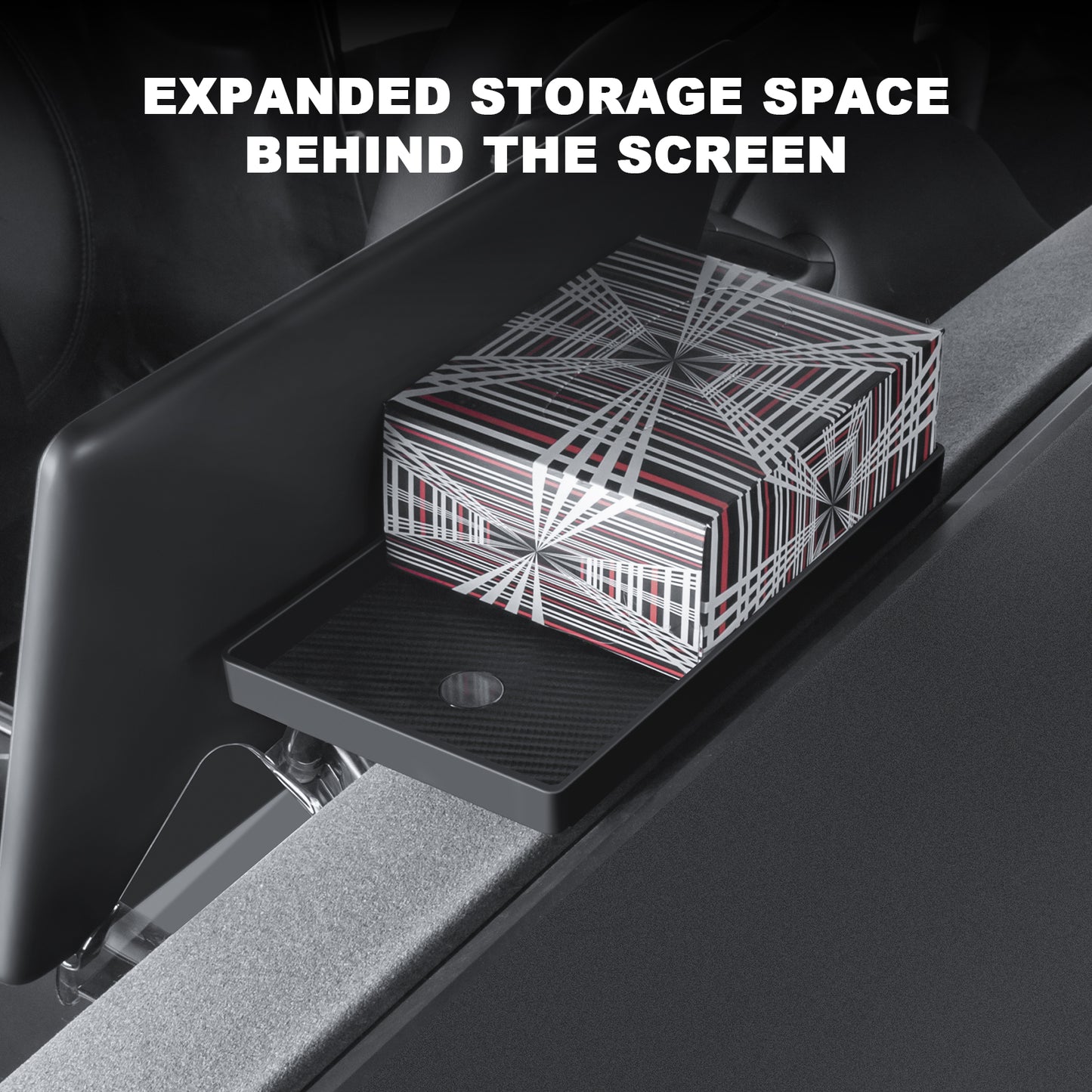 Upgrade Magnetic Under Screen Storage Box for 2021-2025 Tesla Model Y Accessories