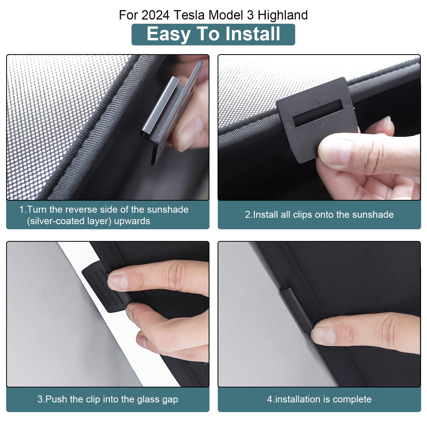 Roof Sunshades for New 2024-2025 Tesla Model 3 Accessories