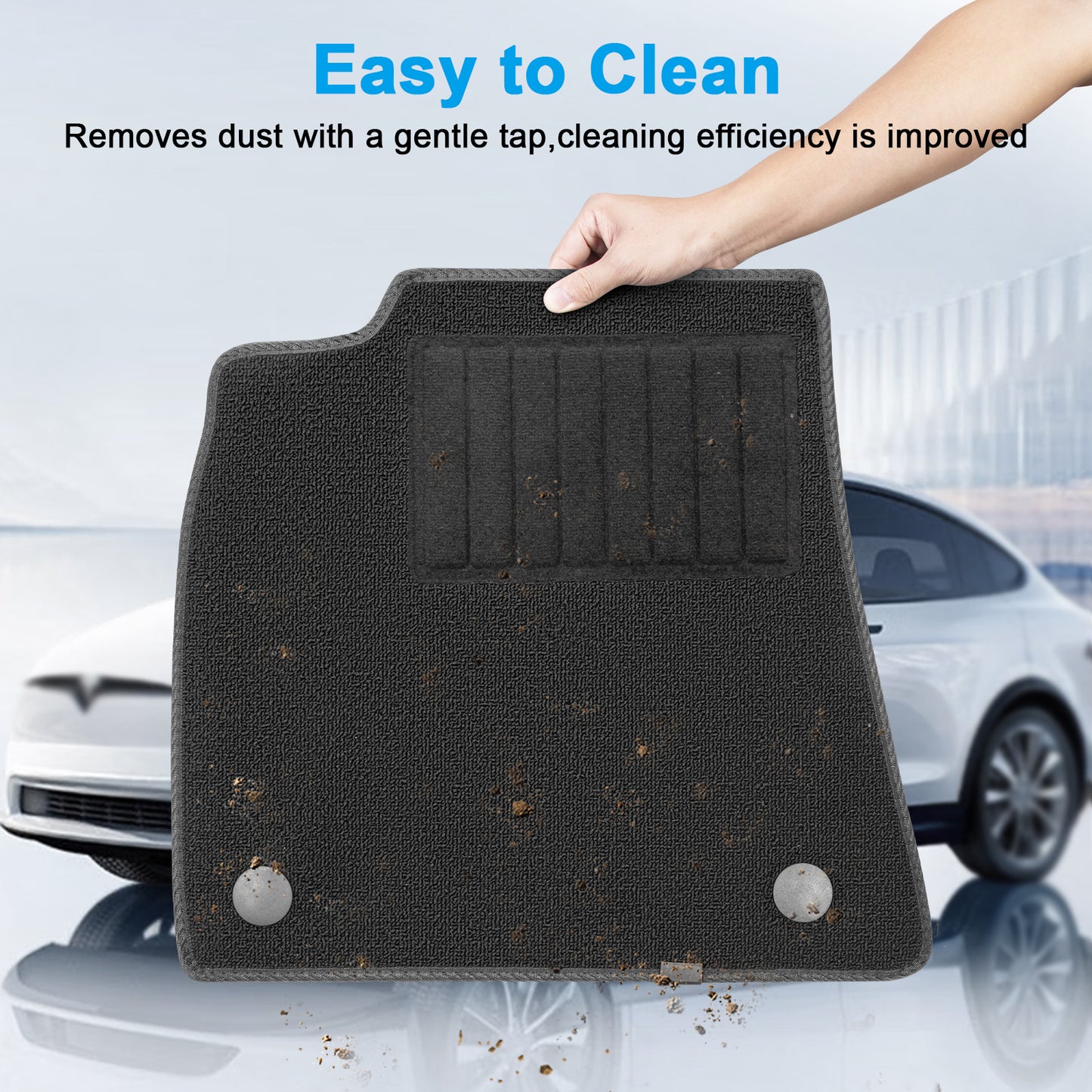 All-Weather TPE Floor Liner Menis Carpeted Mat Compatible for 2024-2025 Tesla Model 3 Highland Accessories