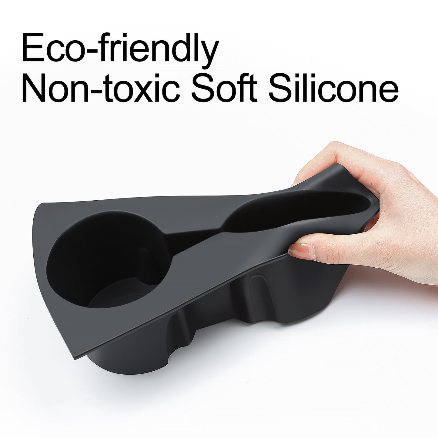 2 in 1 Silicone Center Console Cup Holder Insert for 2021-2022 Tesla Model 3 and Model Y Accessories