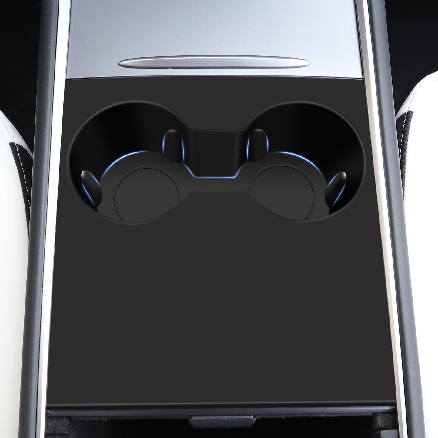 2 in 1 Silicone Center Console Cup Holder Insert for 2021-2022 Tesla Model 3 and Model Y Accessories