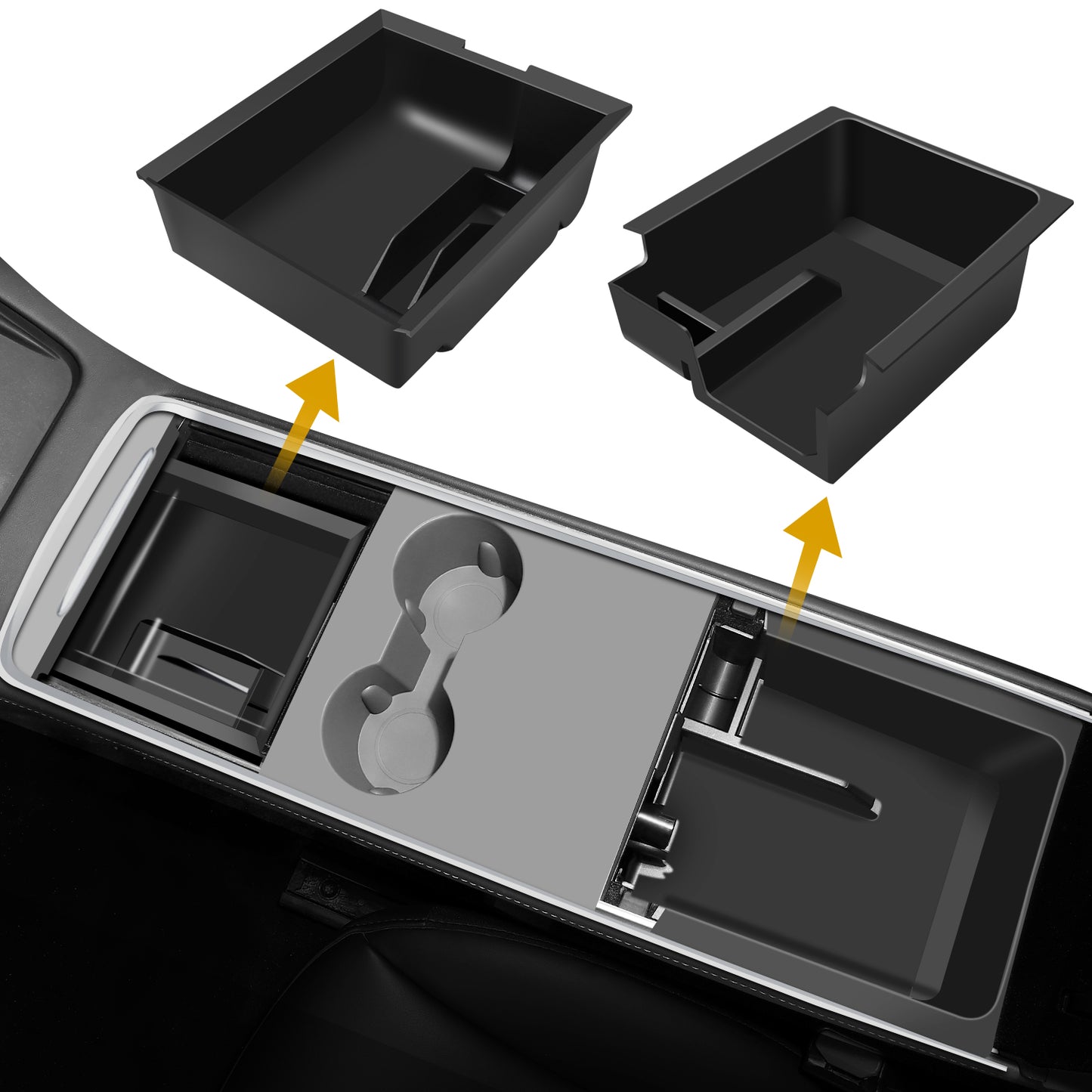 Center Console Organizer for 2017-2023 Tesla Model 3 and 2021-2025 Model Y Accessories