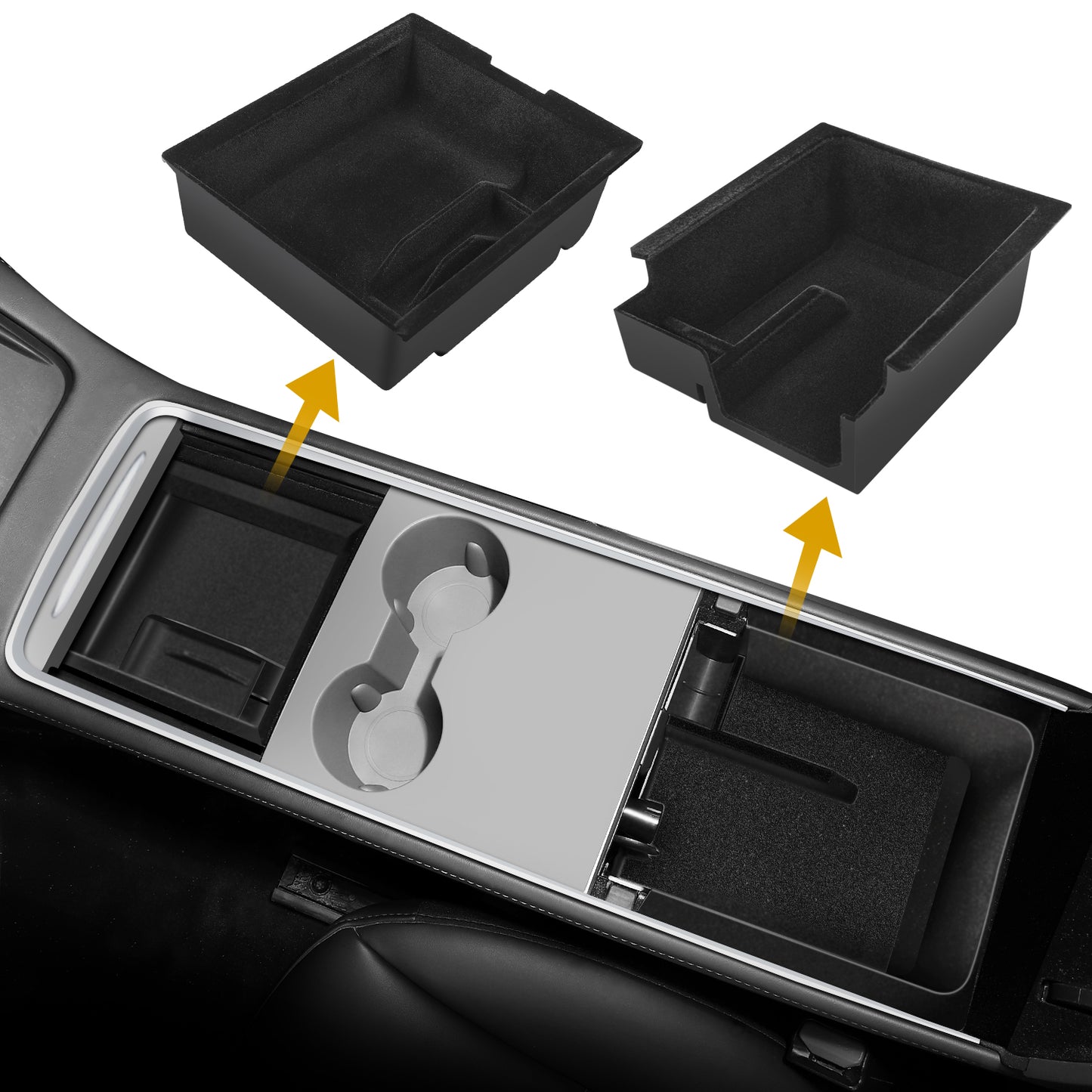 Center Console Organizer for 2017-2023 Tesla Model 3 and 2021-2025 Model Y Accessories
