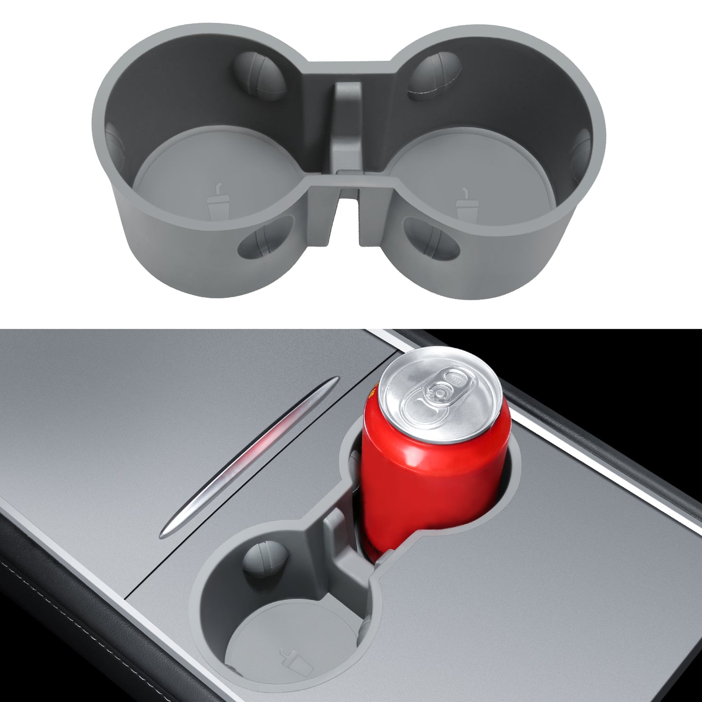 Cup Holder Insert for 2021-2023 Tesla Model 3 & Model Y Accessories
