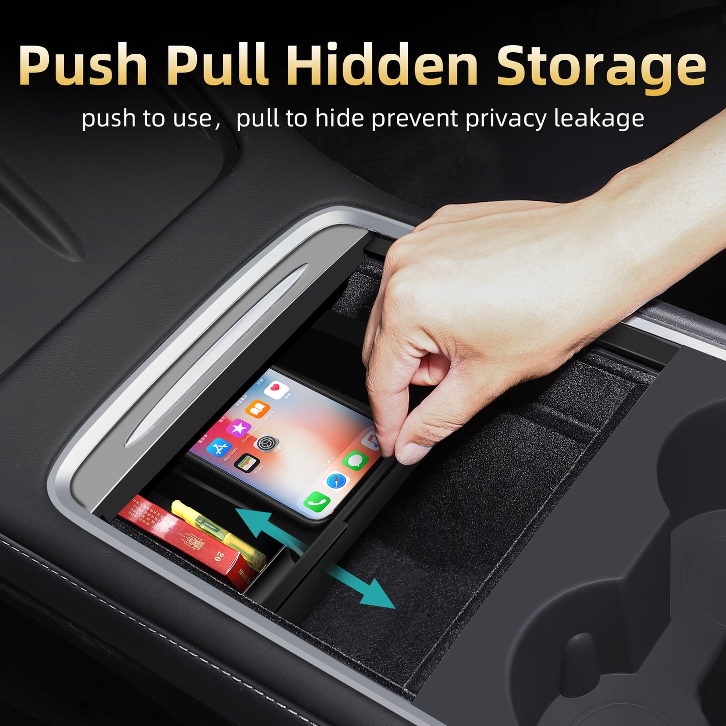 Center Console Organizer for 2017-2023 Tesla Model 3 and 2021-2025 Model Y Accessories
