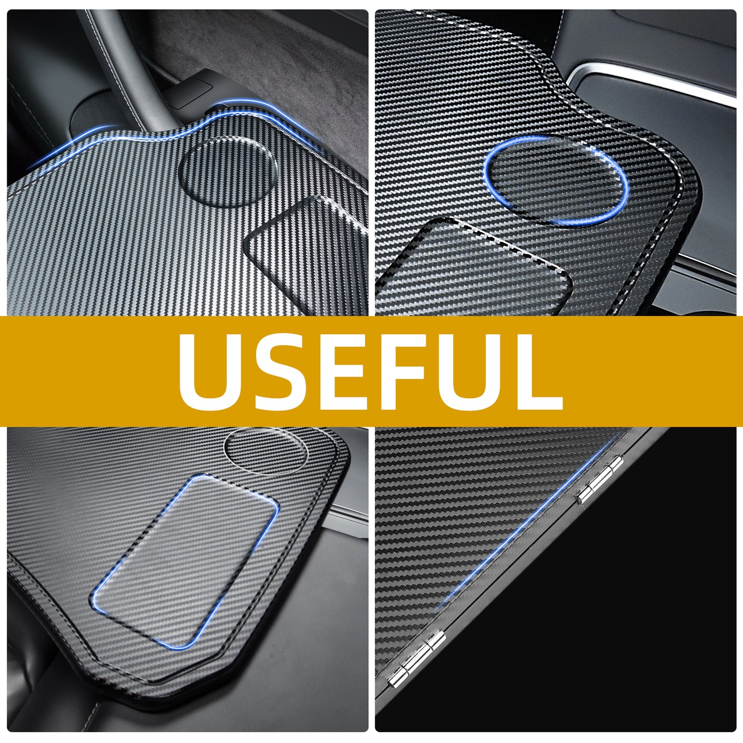 Foldable Laptop Table Food Tray for 2017-2025 Tesla Model 3 and Model Y Accessories