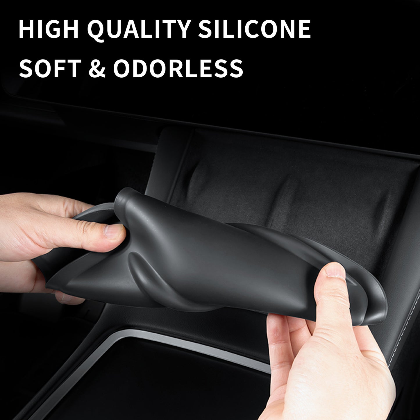 Center Console Wireless Charger Silicone Mat for 2021-2022 Tesla Model 3 and Model Y Accessories