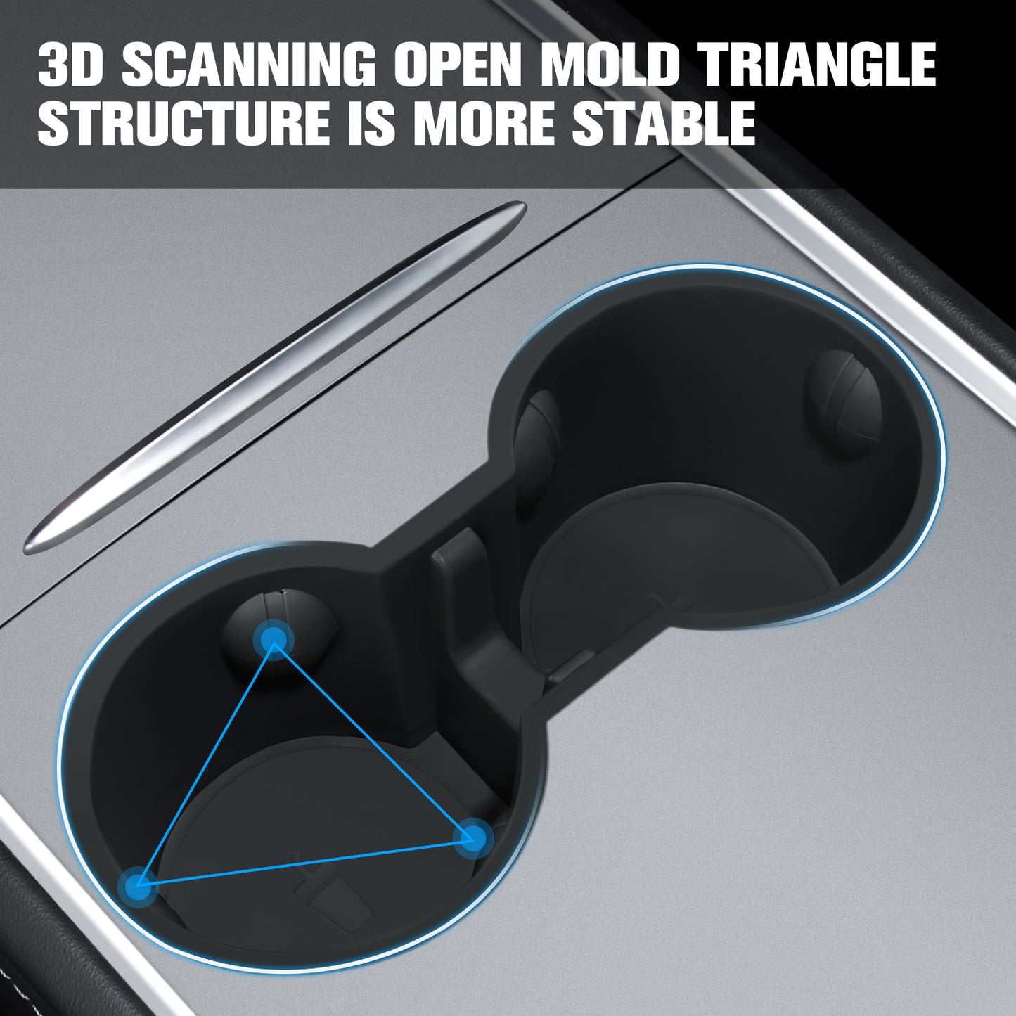 Cup Holder Insert for 2021-2023 Tesla Model 3 & Model Y Accessories