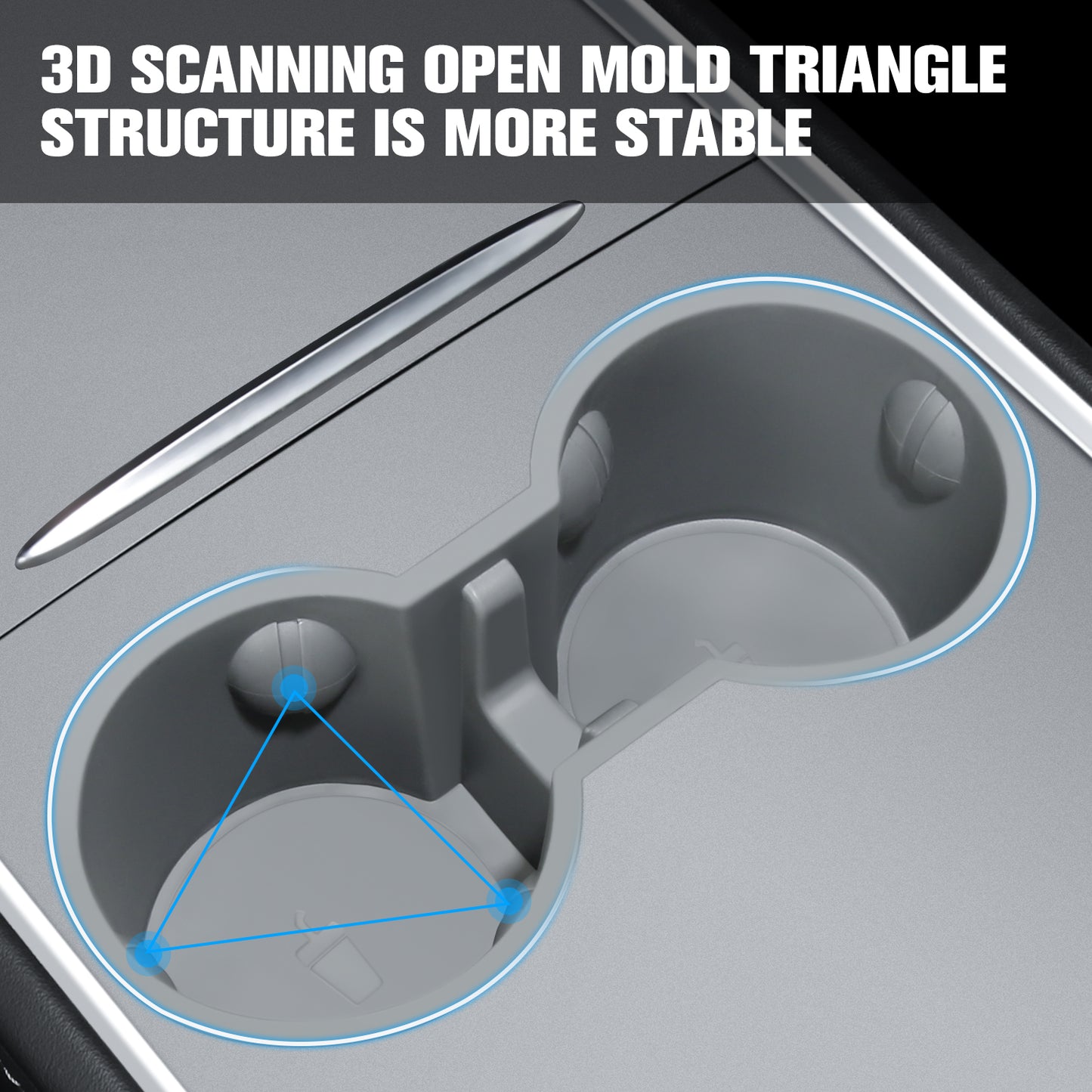 Cup Holder Insert for 2021-2023 Tesla Model 3 & Model Y Accessories
