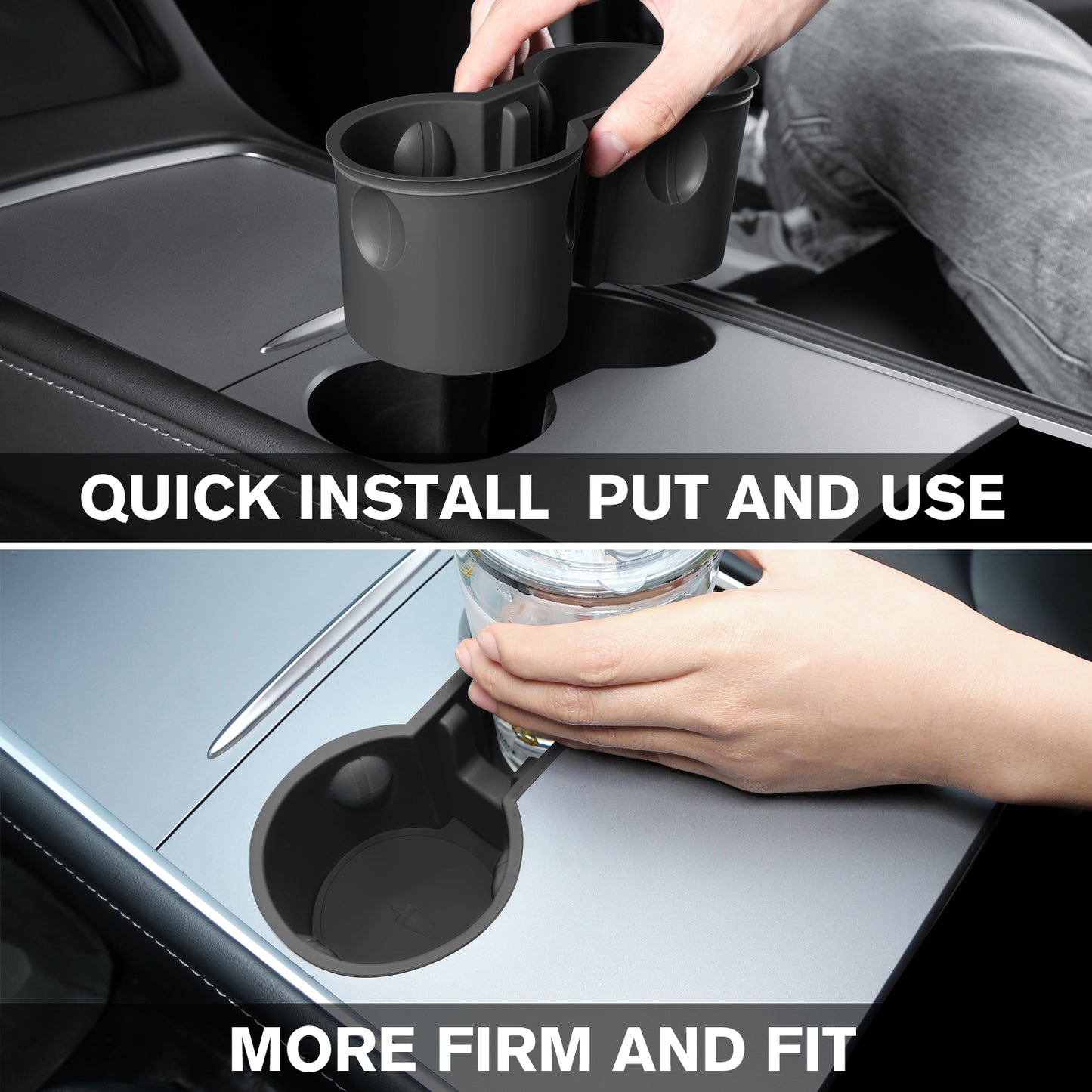 Cup Holder Insert for 2021-2023 Tesla Model 3 & Model Y Accessories