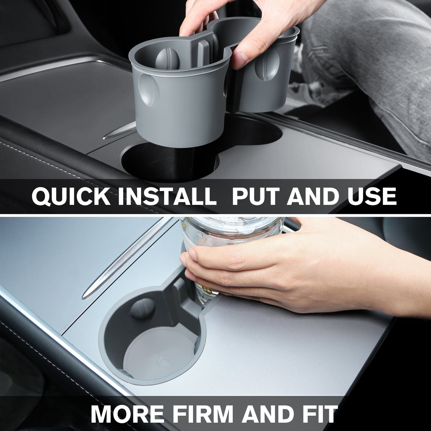 Cup Holder Insert for 2021-2023 Tesla Model 3 & Model Y Accessories