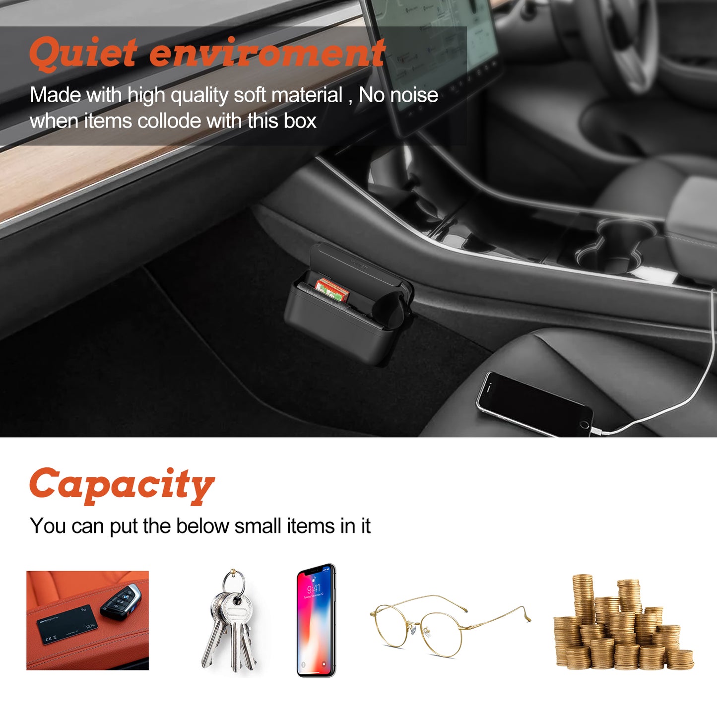 Center Console Organizer for Tesla Model 3/Y Accessories