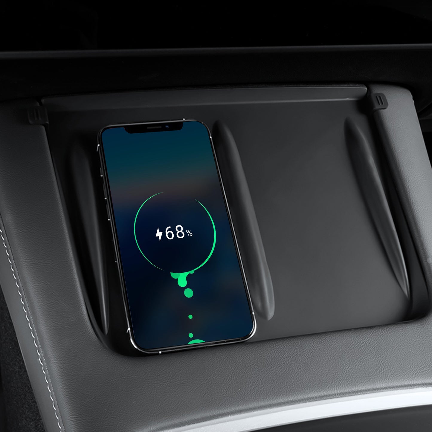 Center Console Wireless Charger Silicone Mat for 2021-2022 Tesla Model 3 and Model Y Accessories