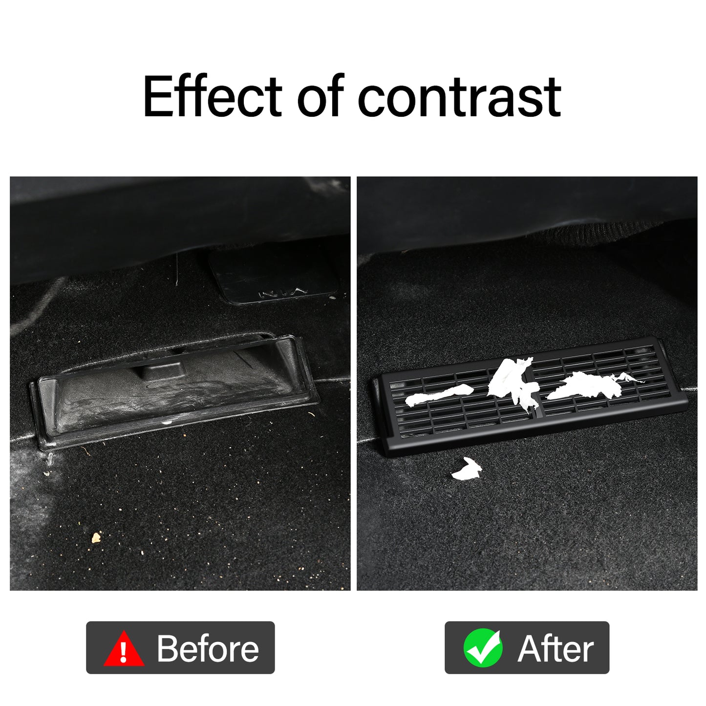 2PCS Under Seat Air Vent Cover for 2017-2023 Tesla Model 3 or 2021-2025 Model Y Accessories