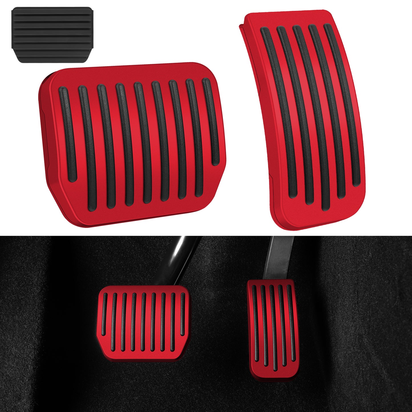 2PCS Foot Pedals Pads for  2019-2023 Tesla Model 3 Model Y Accessories