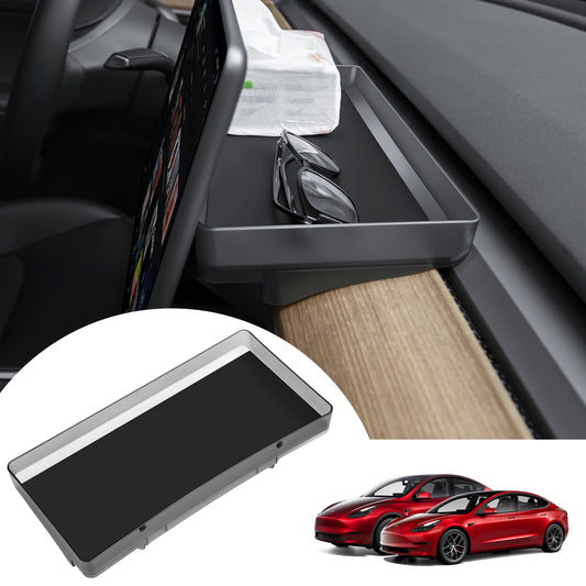 Upgrade Behind Screen Storage Box for 2021-2023 Tesla Model 3 and 2021-2024 Model Y Accessories