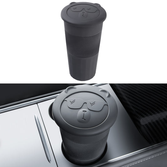 Center Console Trash Can with Lid for 2023-2017 Tesla Model 3 and 2021-2025 Model Y Accessories