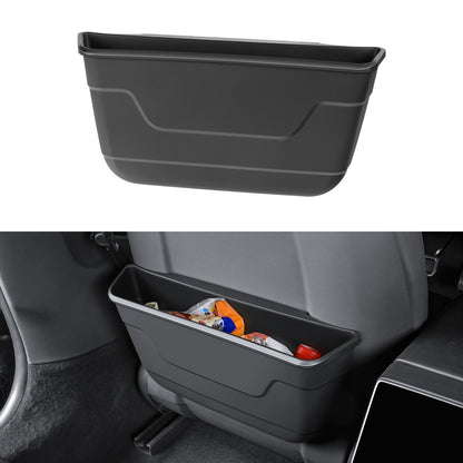 Seat Back Organizer Durable TPE Storage Pocket Backseat Trash Can Container for 2024 Tesla Model 3 Highland