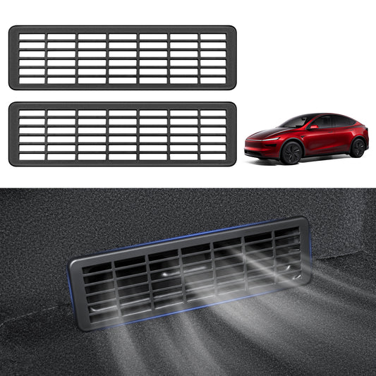2PCS 2025-2026 New Model Y Juniper Backseat Floor Air Vent Cover Air Flow Vent Grille Protection Rear Under Seat Air Condition Outlet Grille Protector