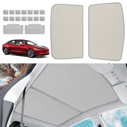 Roof Sun Shade for 2024 New Tesla Model 3 Highland Accessories(Brilliant)