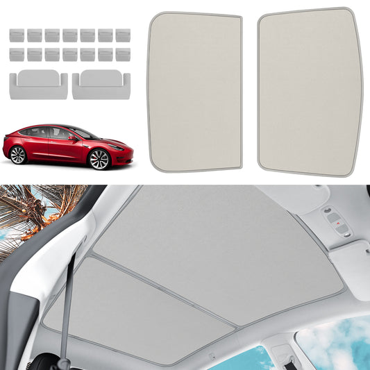 Roof Sun Shade for 2017-2023 Tesla Model 3 Accessories(Brilliant)