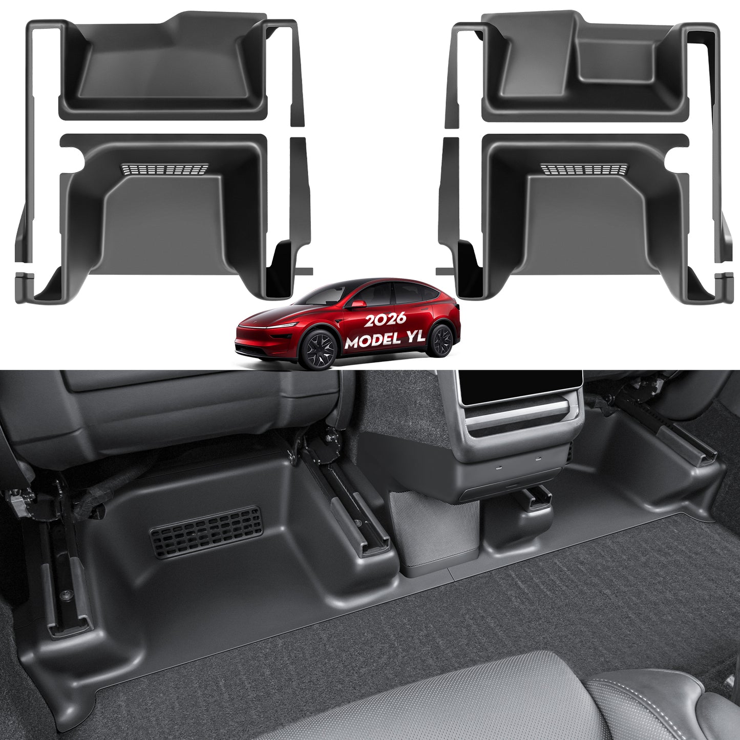 4PCS Seat Slide Rail Pad Cover Protectors for Tesla Model YL Accessories 2026