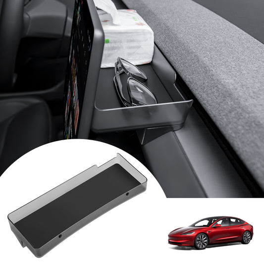 Upgrade Behind Screen Storage Box for 2024-2025 Tesla Model 3 Highland Accessories