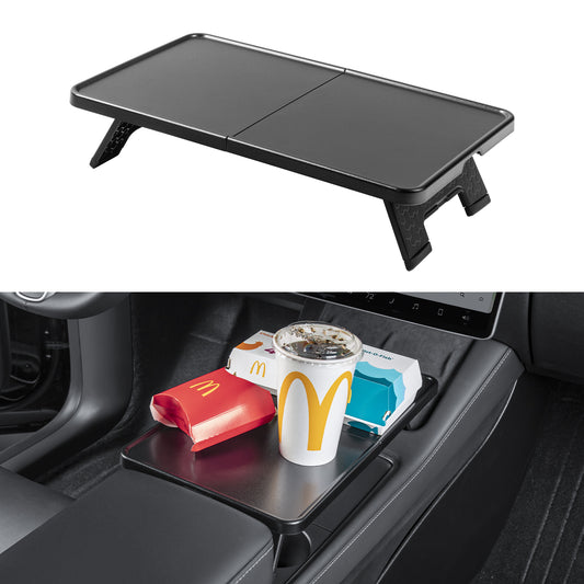 Center Console Tray Foldable Food Eating Table Laptop Desk for 2021-2024 Newest Model Y and 2020-2024 Model 3 Interior Accessories