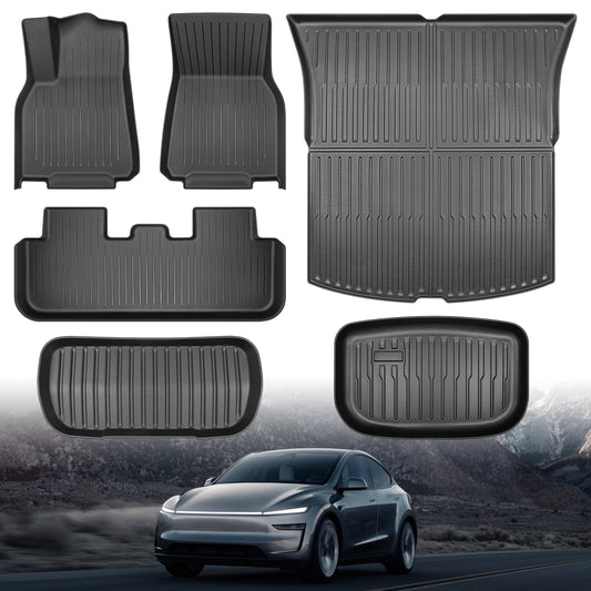 6PCS Floor Mats for Tesla New Model Y Juniper 2025-2026 5-Seater Accessories