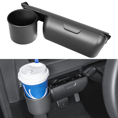 2 in 1 Sunglasses Holder Eyeglass Storage Box Dashboard Organizer with Cup Holder for 2025-2026 Tesla Model Y Juniper Interior Accessories