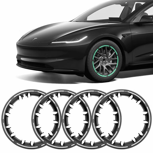 Wheel Rim Protector Compatible with 2024 Tesla Model 3 18 Inch Wheel ABS Rim Guard Rim Hubcap Cover Car Protection for Model 3 Exterior Accessories(4PCS)
