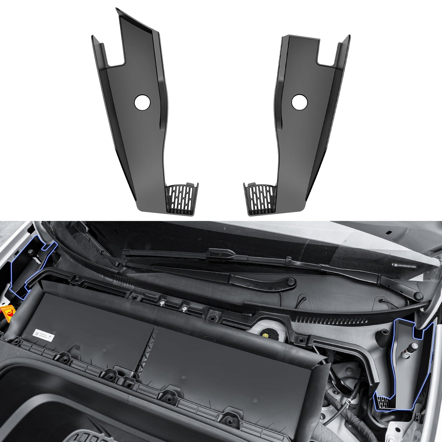 Water Guide Grille Channel for 2026 New Tesla ModelYL Accessories
