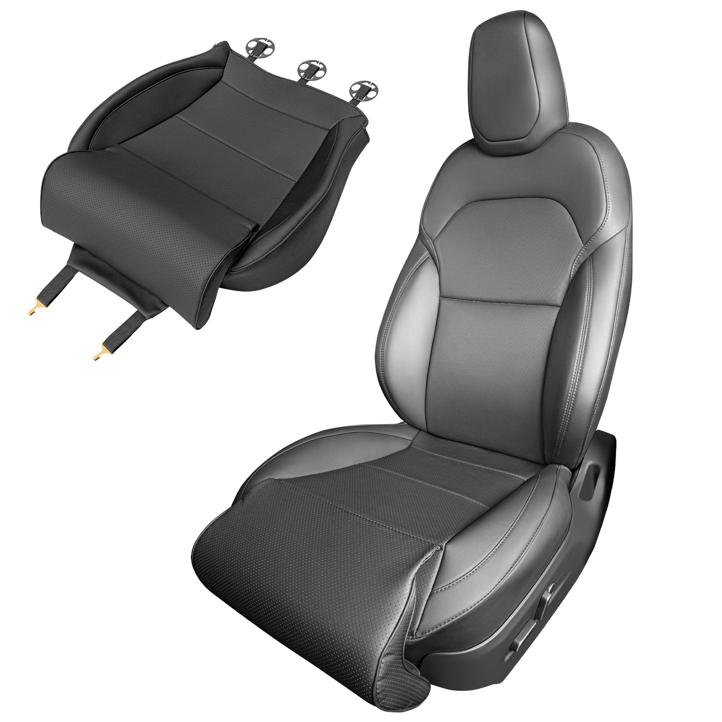 Car Seat Covers for New 2025-2026 Tesla Model Y Juniper Accessories Full Coverage Waterproof Breathable Comfortable Leather