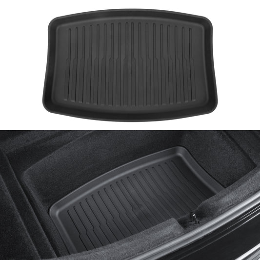 Rear Trunk Mat TPE Cargo Liner for 2024 Tesla Model 3 Highland Accessories