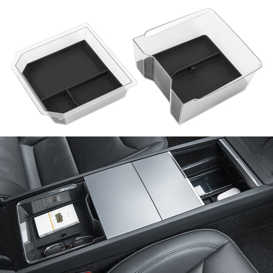 Center Console Organizer Storage Box for 2024-2025 Tesla Model 3 Highland and 2025 New Model Y Juniper (Launch Series) Accessories