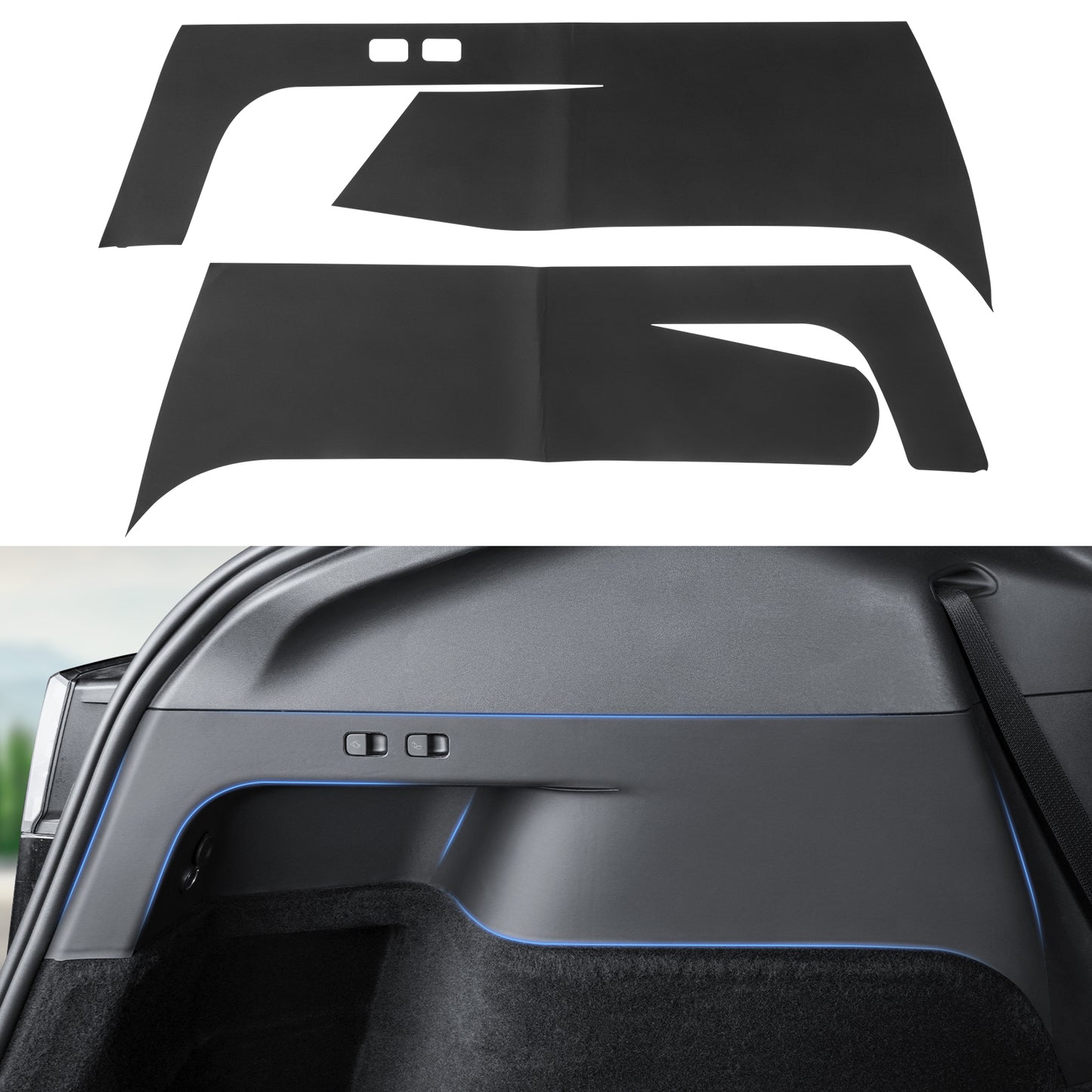 Rear Trunk Side Protector Cover for 2020-2024 Tesla Model Y Accessories