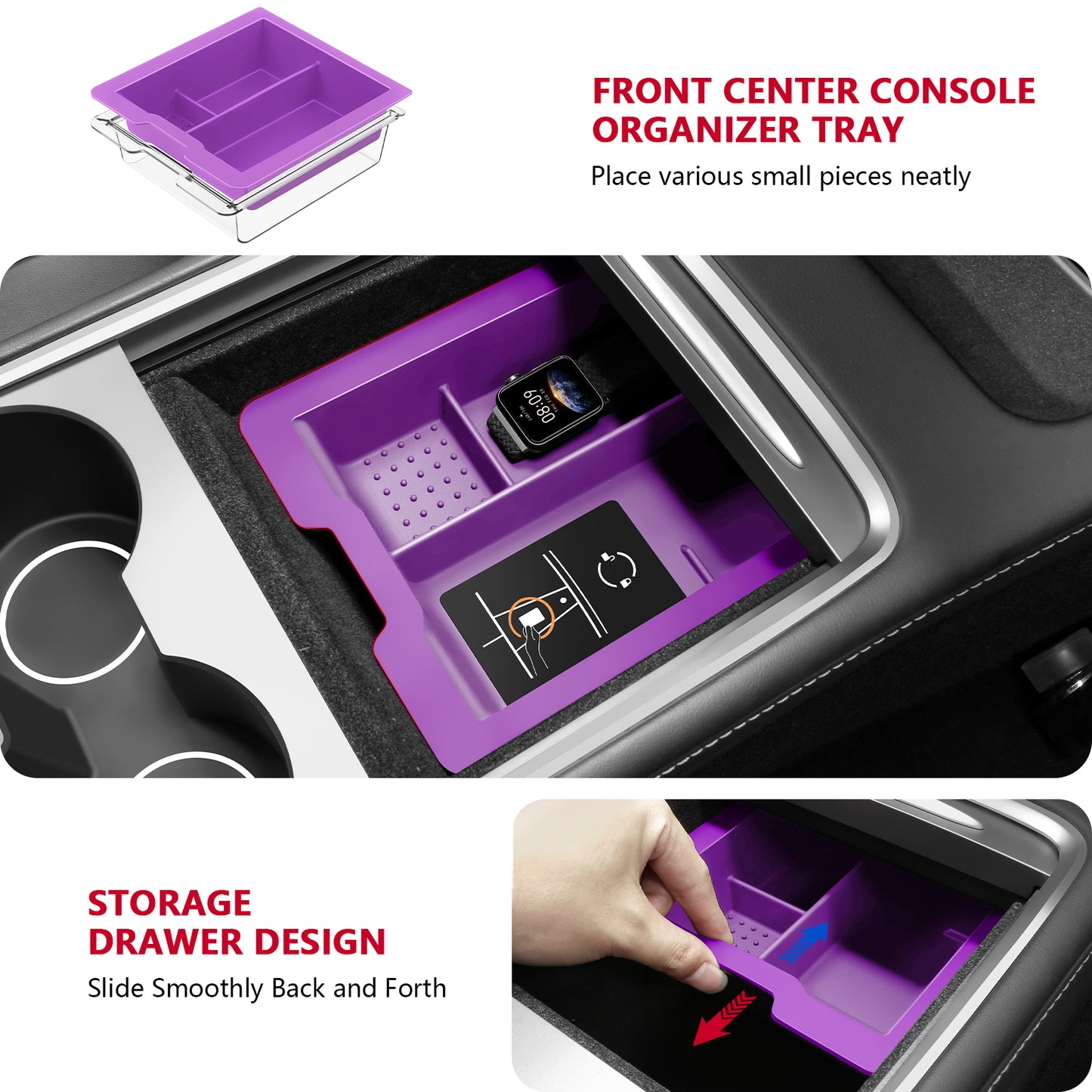 6PCS Center Console Organizer for Model 3 Y Accessories