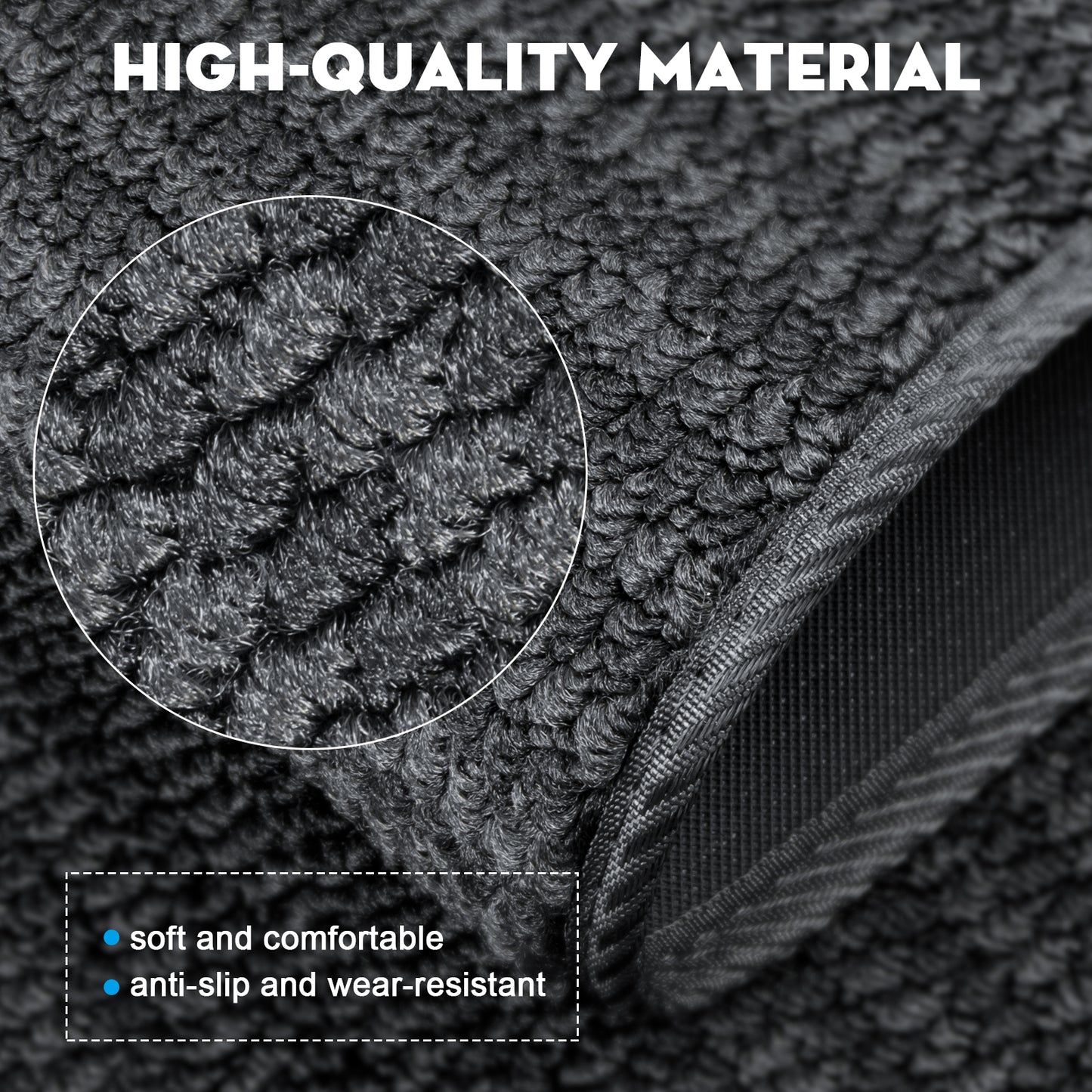 KUNIST 6PCS Carpet Floor Mats for Tesla Model Y Juniper 2025-2026  All Weather Floor Liners Full Set Front and Second Row