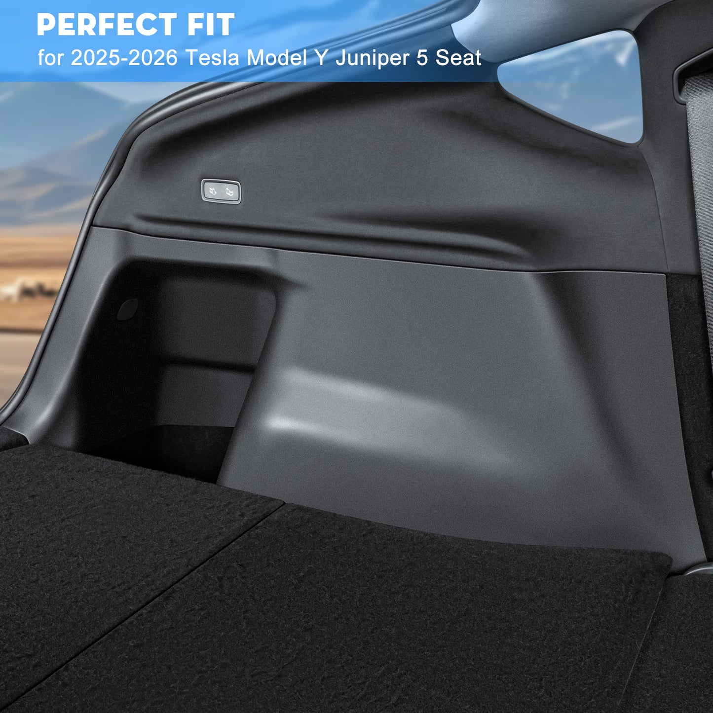 2PCS Rear Trunk Side Protectors for Tesla Model Y Juniper 2025-2026, TPE Side Panel Guards, Cargo Area Protective