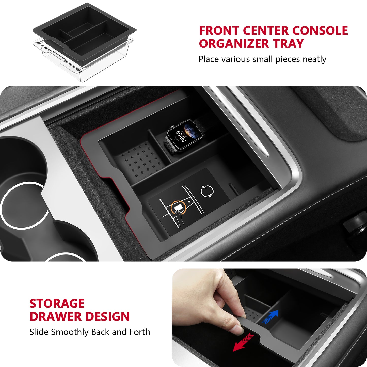 6PCS Center Console Organizer for Model 3 Y Accessories