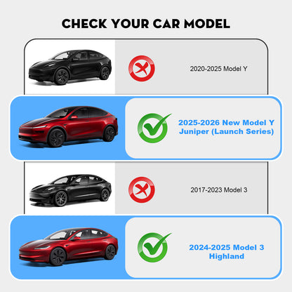 Under Screen Storage Organizer Box [Retractable & Tool-Free] with Behind Screen Tissue Holder Compatible with Tesla 2025-2026 Model Y Juniper and 2024-2025 Model 3 Highland Accessories
